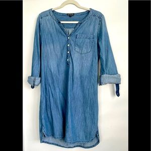 Denim shirt dress from Express